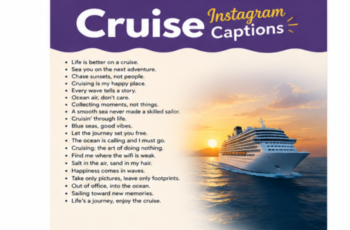 Cruise Instagram Captions
