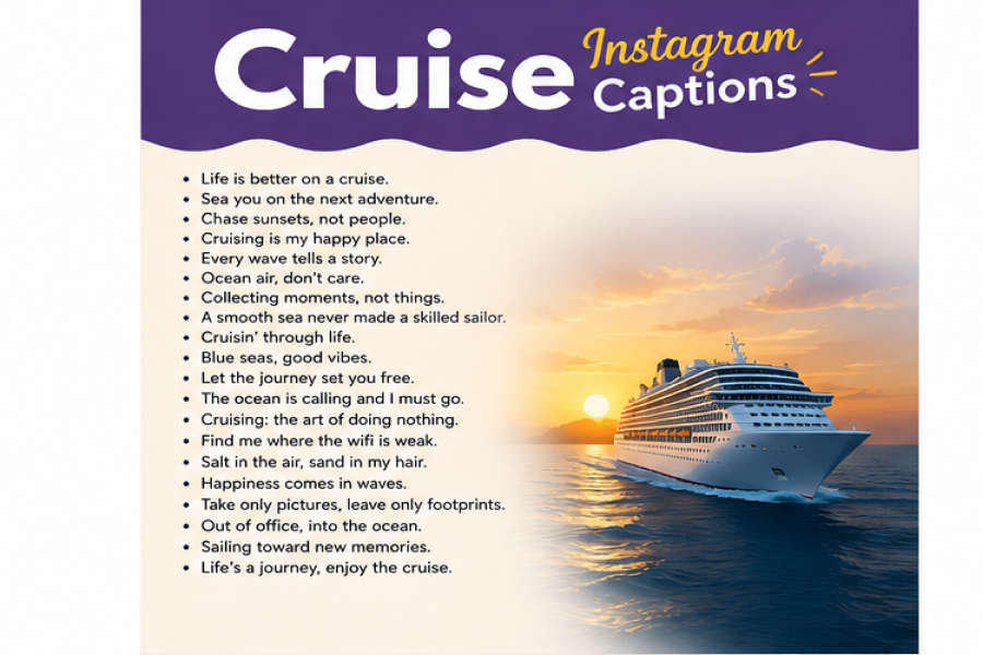 Cruise Instagram Captions