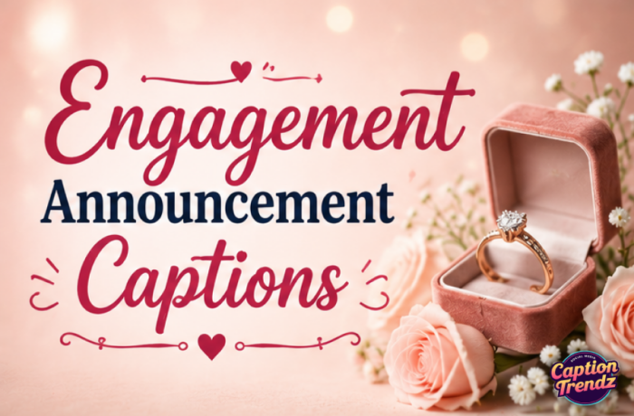 Engagement Announcement Captions