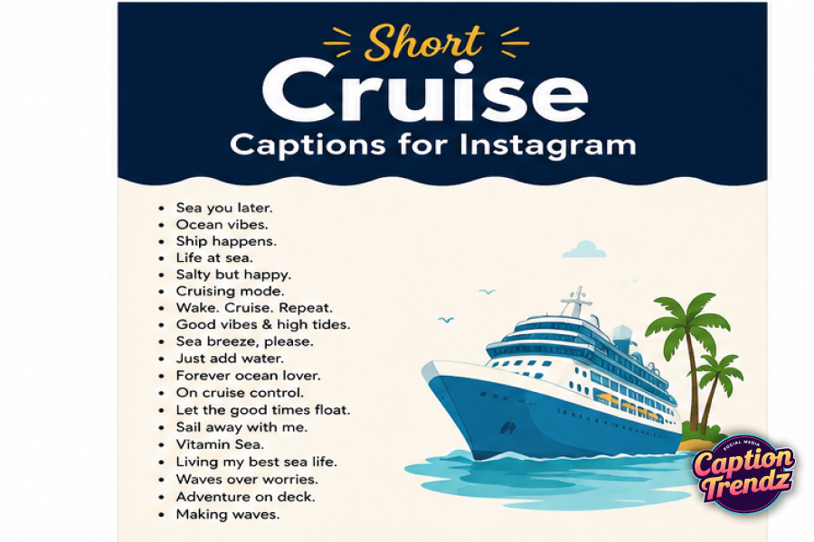 Cruise Instagram Captions